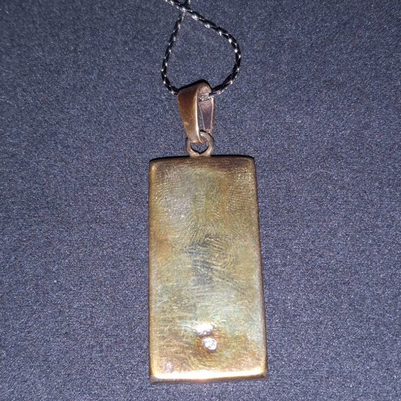 Vintage Baltic Amber Sterling Silver Pendant Neclace - Picture 3 of 6